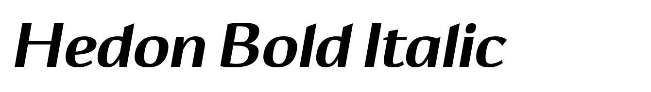 Hedon Bold Italic